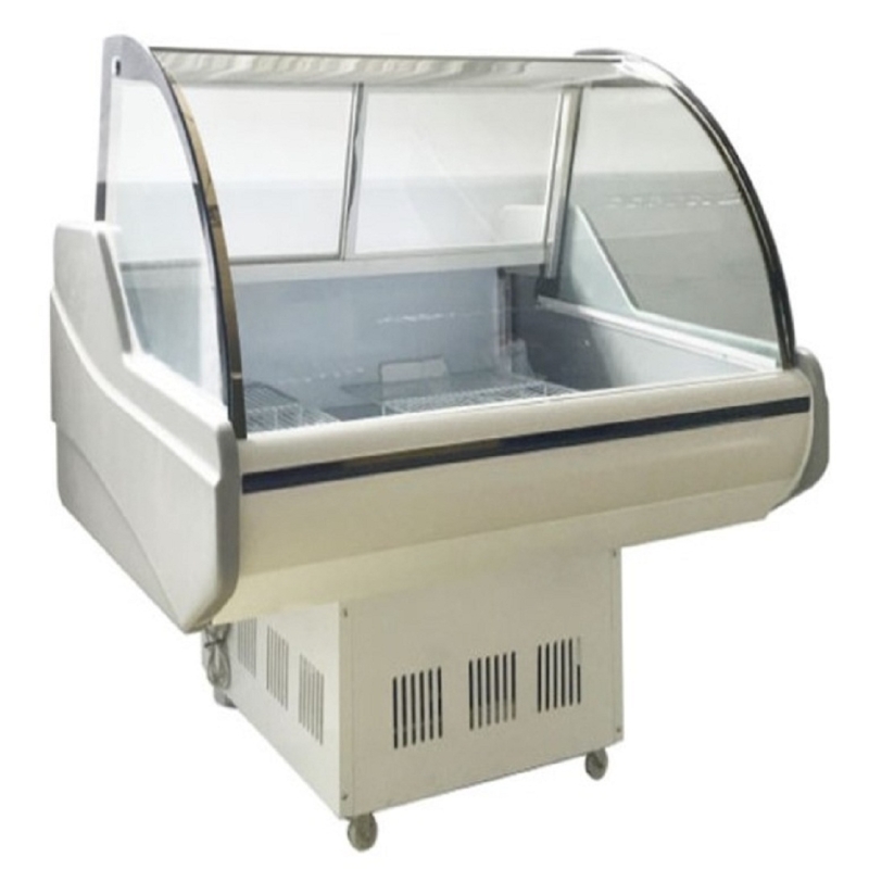 curved glass deli display cooler 12m
